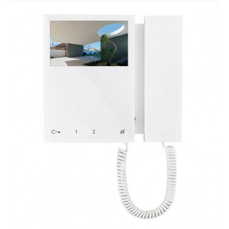 Monitor mini con cornetta slim colore white bianco 6701w comelit
