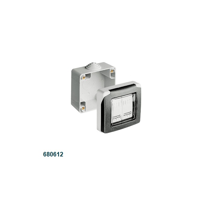 Contenitore box 2moduli plexo cross IP55  2m 680612