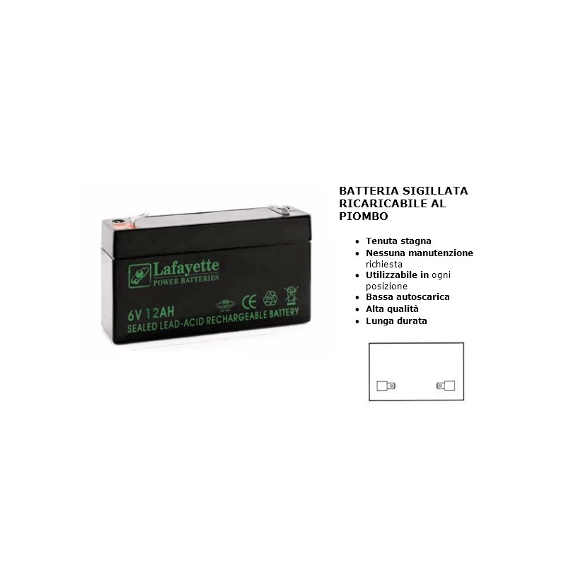 Rechargeable battery 6v 12ah leather 74.1006120...