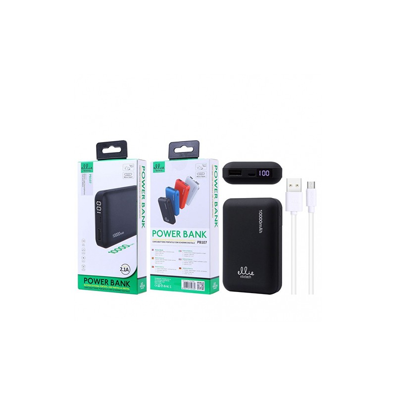 Portable 10000mah digital display charger 3 inputs