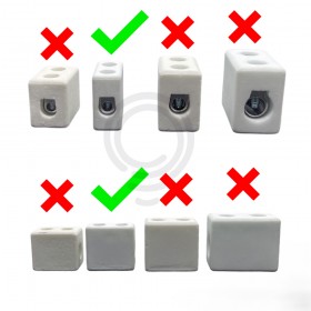 Borne céramique unipolaire 5a câble haute température 4mm