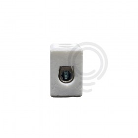 Single-pole 20a steatite ceramic clamp, 6mmq high temperature cable