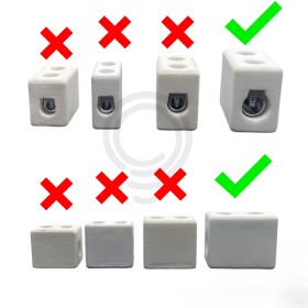 30a high temperature unipolar ceramic clamp, cable 10mmq