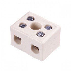 Morsettiera ceramica steatite bipolare 30a alta temperatura 2p