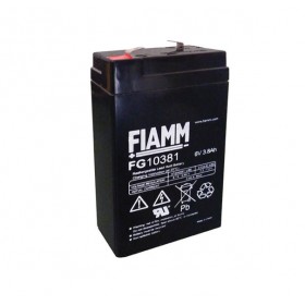 Batteria ricaricabile a piombo 6v 3,8 fiamm fg10381