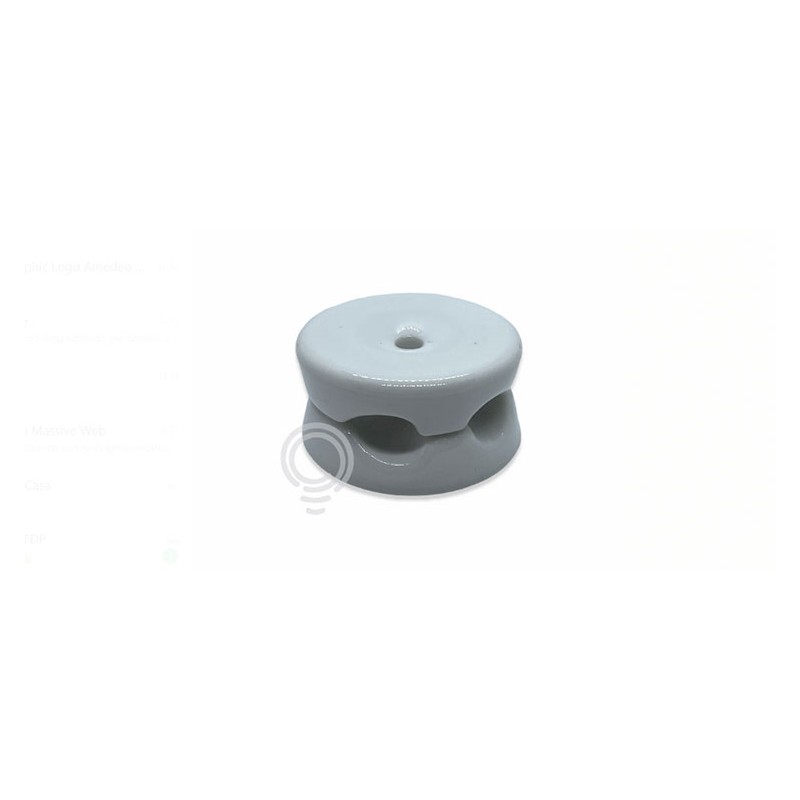 Guide câble porcelaine vintage blanc 33x19mm...
