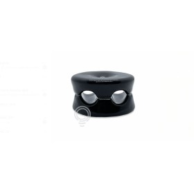 Black vintage porcelain cable guide 33x19mm isol20