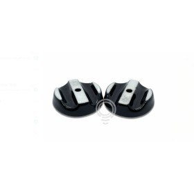 Black vintage porcelain cable guide 33x19mm isol20