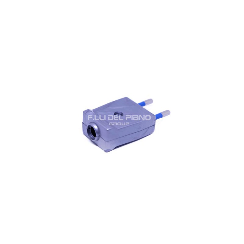Fiche electrique 10a 2poli argent volant