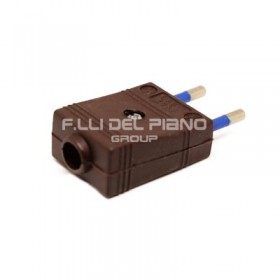 Stromstecker 10a 2-polig braun fliegend für elektrokabel