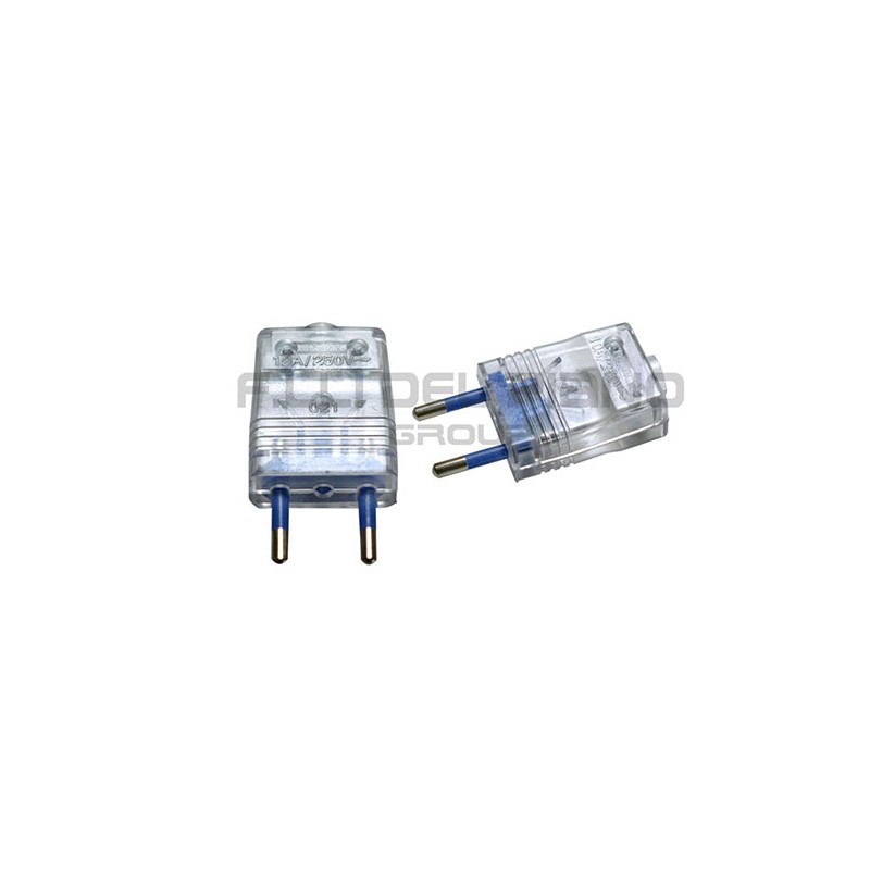 Spina elettrica 10a 2poli volante trasparente...