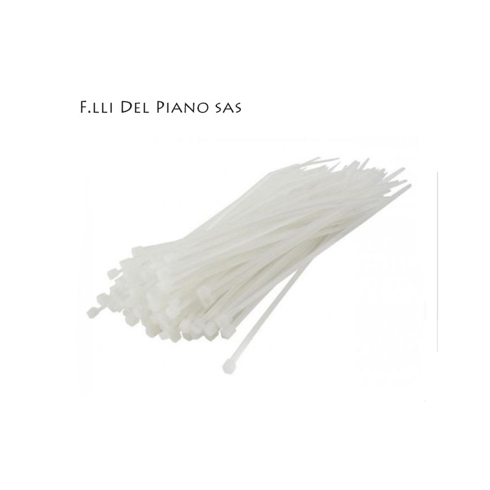 Fascetta fermacavo nylon 4,8x250 100pz bianco 25048bic