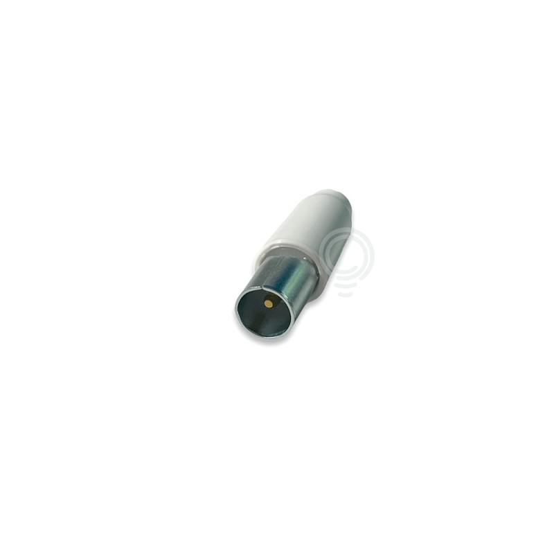 Spinotto tv 9,5 forma diritto jeck coassiale bianco antenna 0500