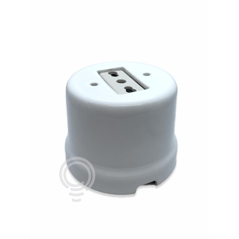 Presa elettrica ceramica antico 10/16a+t...