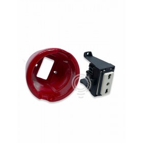 Presa elettrica porcellana bivalente 10/16a+t rosso vintage 