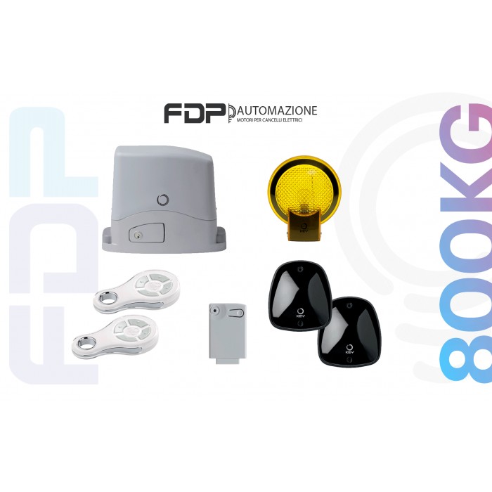 Motore scorrevole kit 800kg 230v rolling code automazione...