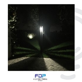 Led-licht für den garten in grau ral 7016 h 600mm 3.7kg
