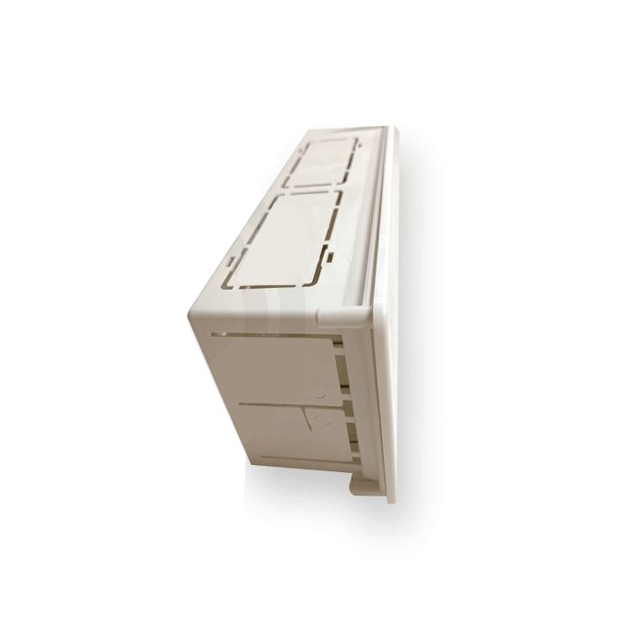 Flush-mounting box for connection of electrochannel air...