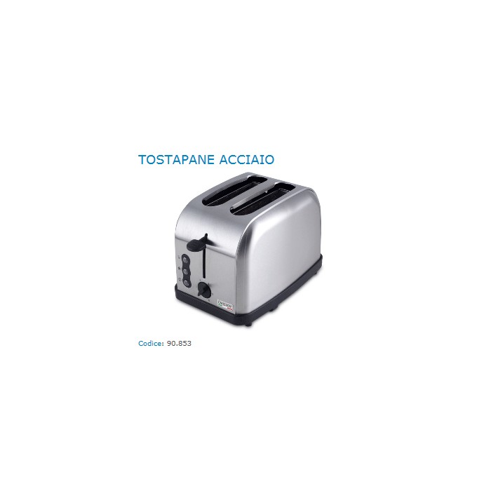Tostapane scaldafette acciaio toaster 900w 3 funzioni
