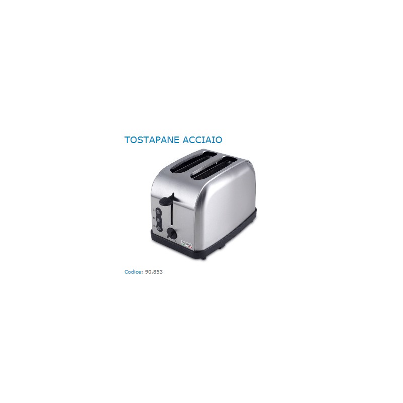 Tostapane scaldafette acciaio toaster 900w 3...