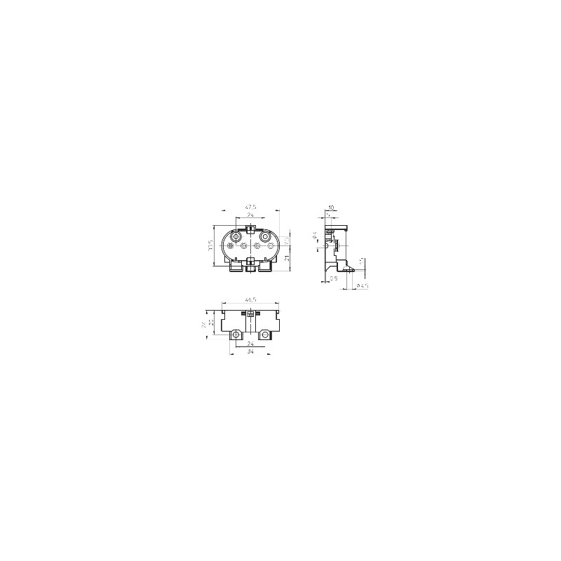 Portalampada fluorescente neon 2A attacco 2g11 tcl 101485