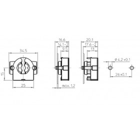 Douille fluorescente g13 t8 avec connexion néon et led 101690