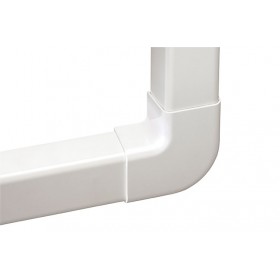 Flat corner for air conditioning channel 100x60 in white electrochannels