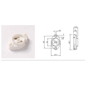 Starter holder for flying white fluorescent lamps