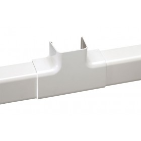 Duct T-joint for 80x60 air conditioners, white electro-channel accessory