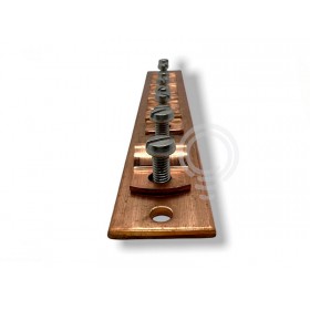 Morsettiera equipotenziale per collegamenti cavi elettrici 30x3mm