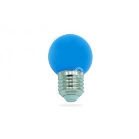 Lampe à led sphérique avec verre coloré bleu e27 0.9w d.45mm