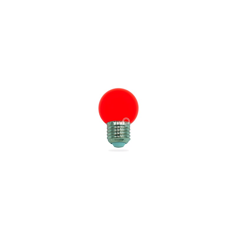 Spherical led lamp with colored glass red e27...