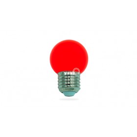 Spherical led lamp with colored glass red e27 0,9w d.45mm