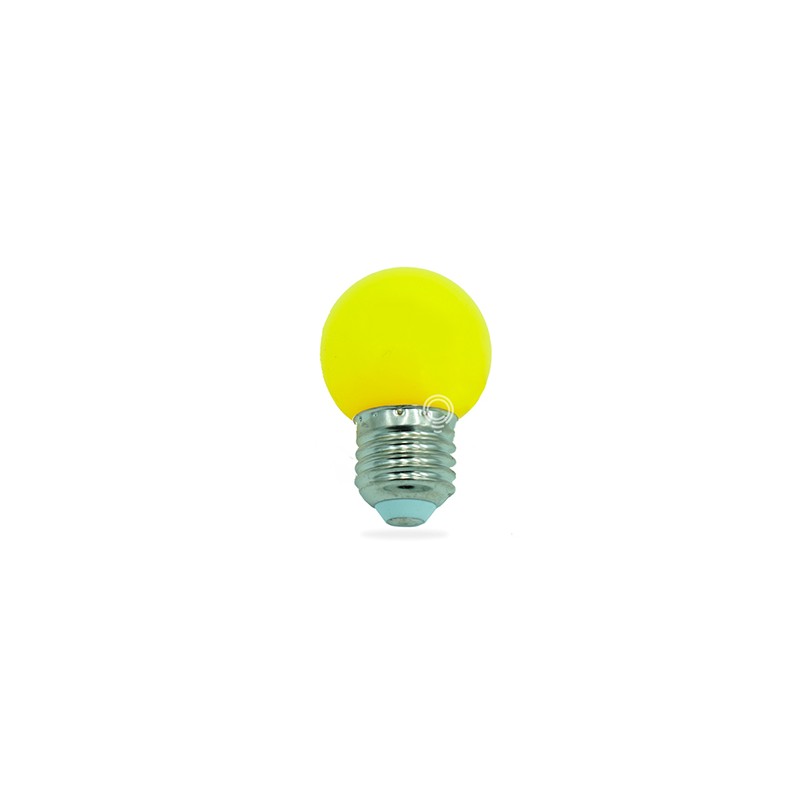 Lampe à led sphérique avec verre coloré jaune...