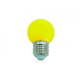 Lampe à led sphérique avec verre coloré jaune e27 0,9w d.45mm