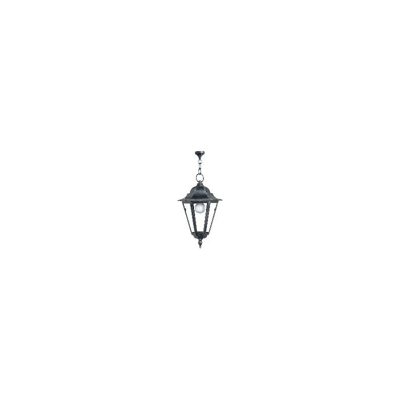 Suspension lantern lisbon black aluminum valastro
