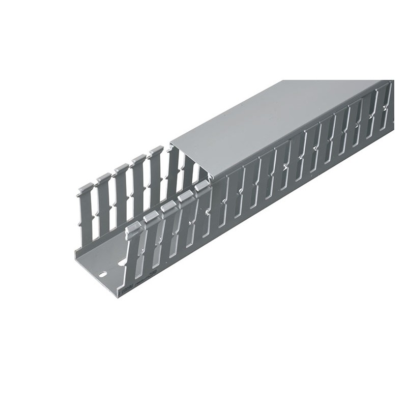 Cable tray 40x25mm gray bar 2 meters Elettrocanali