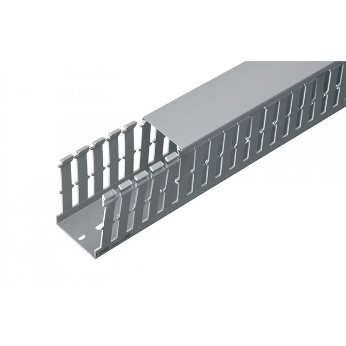 Canale cablaggio portacavi 60x40 grigio barra 2 metri...