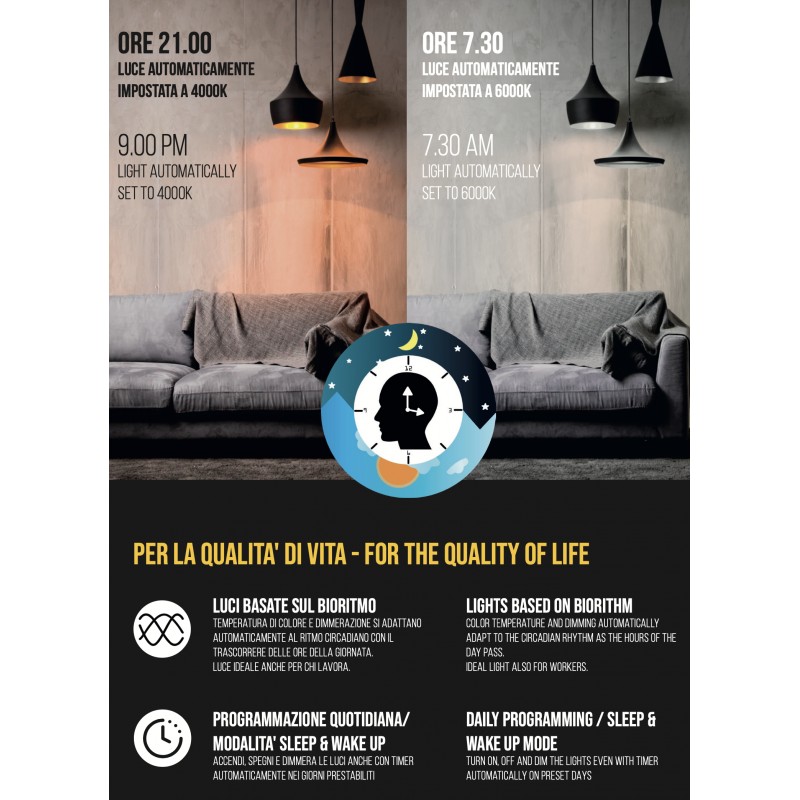 Lampada a led goccia standard 9w 806 lumen e27...