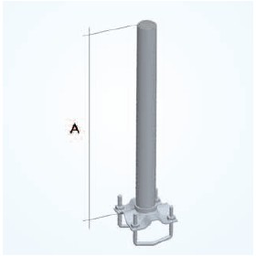 Straight vertical pole parabolic a801439 sat