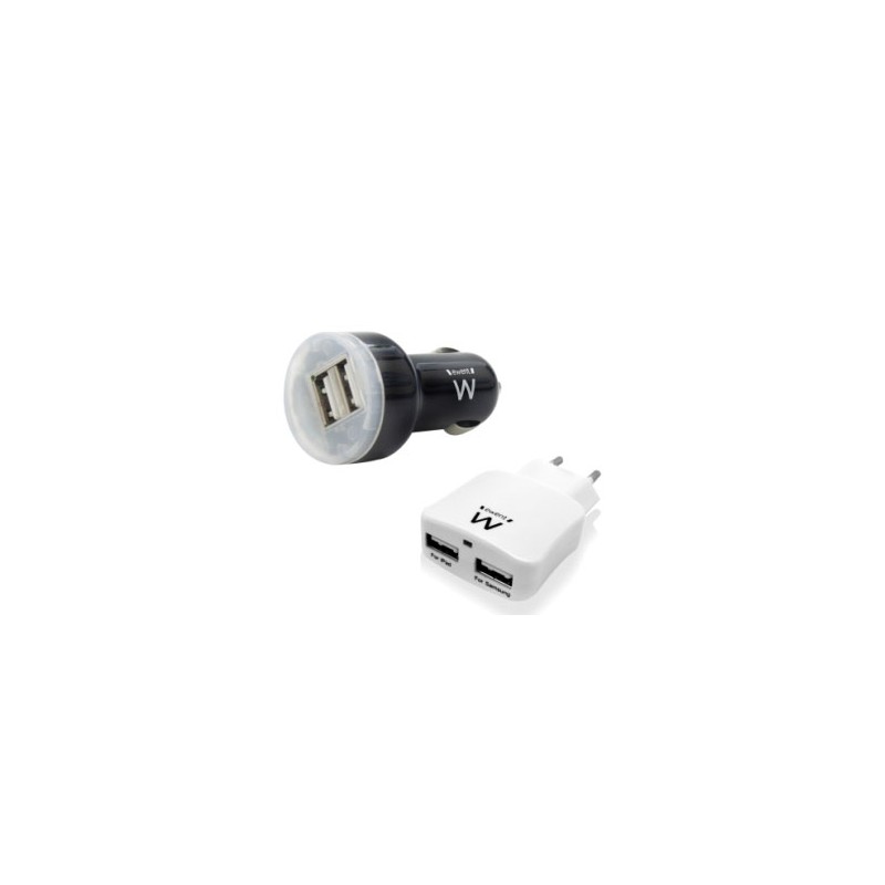 Adapter kit recharge auto und home usb 2porte...
