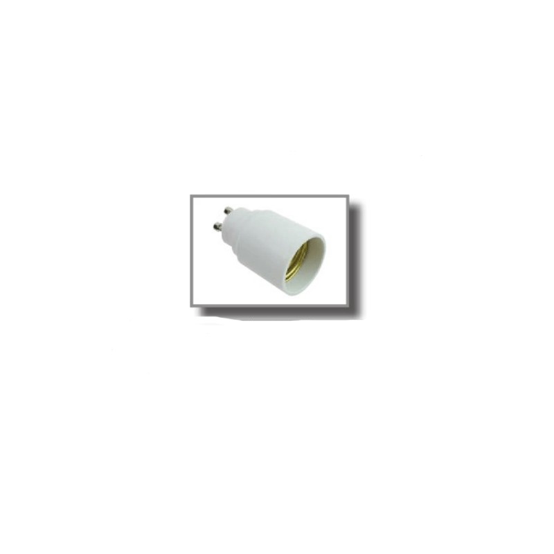 Adaptateur de lampe Edison Gu10 vers e27 blanc...