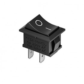 Interruttore unipolare a bilanciere nero  03038180