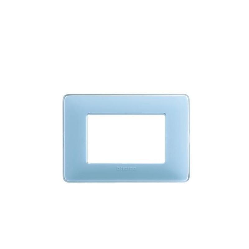 Placca 3posti colore turchese serie Matix AM4803CAR Bticino