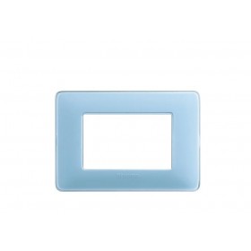 Placca 3posti colore turchese serie Matix AM4803CAR Bticino