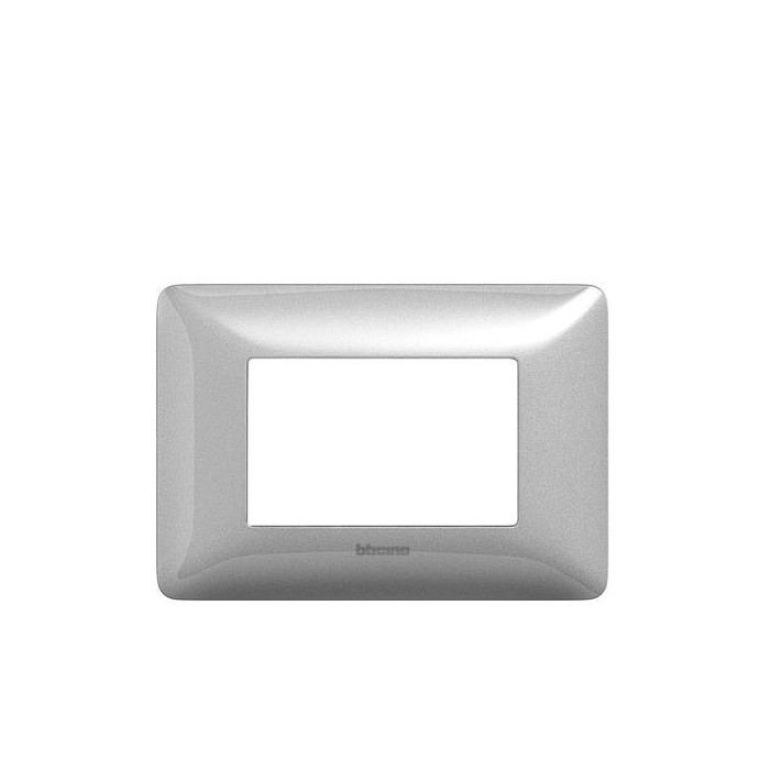 Placca matix 3 posti colore silver AM4803MSL bticino 