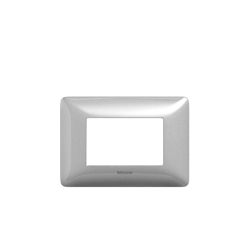 Placca matix 3 posti colore silver AM4803MSL bticino 
