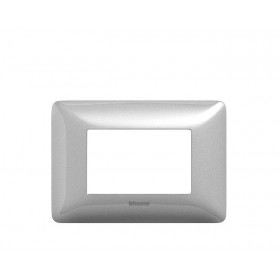 Placca matix 3 posti colore silver AM4803MSL bticino 