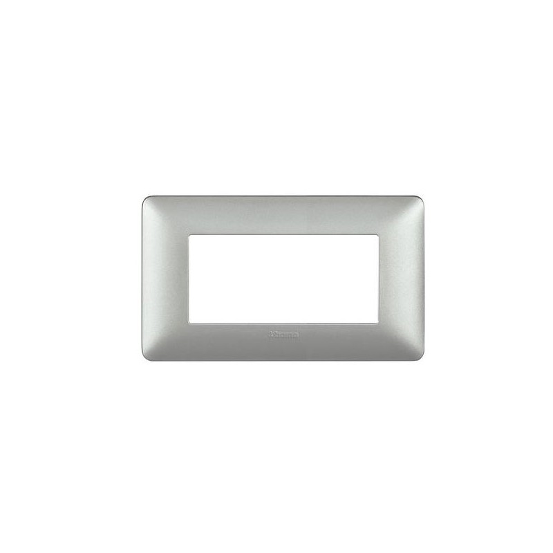 Placca matix colore silver 4fori am4804msl bticino 