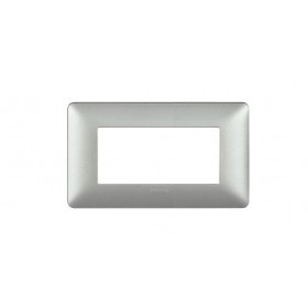 Placca matix colore silver 4fori am4804msl bticino 